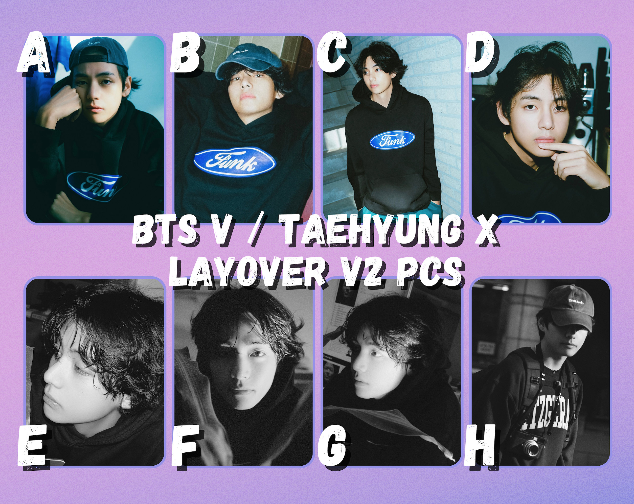 BTS V / Taehyung X Layover V2 Photocards - Etsy