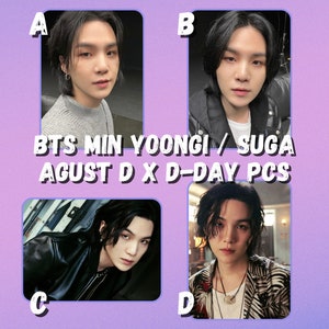 BTS Min Yoongi / SUGA / Agust D x D-DAY V1 Photocards