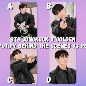 BTS Jungkook x Golden (Spotify behind the scenes) V3 Photocards