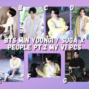 BTS ミン・ユンギ / SUGA x People Pt.2 MV V1 フォトカード