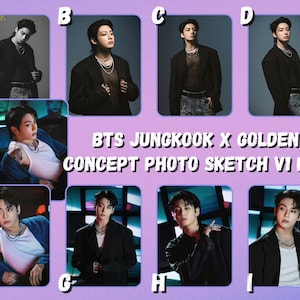 BTS Jungkook x Golden Concept Photo Sketch V1 Photocards
