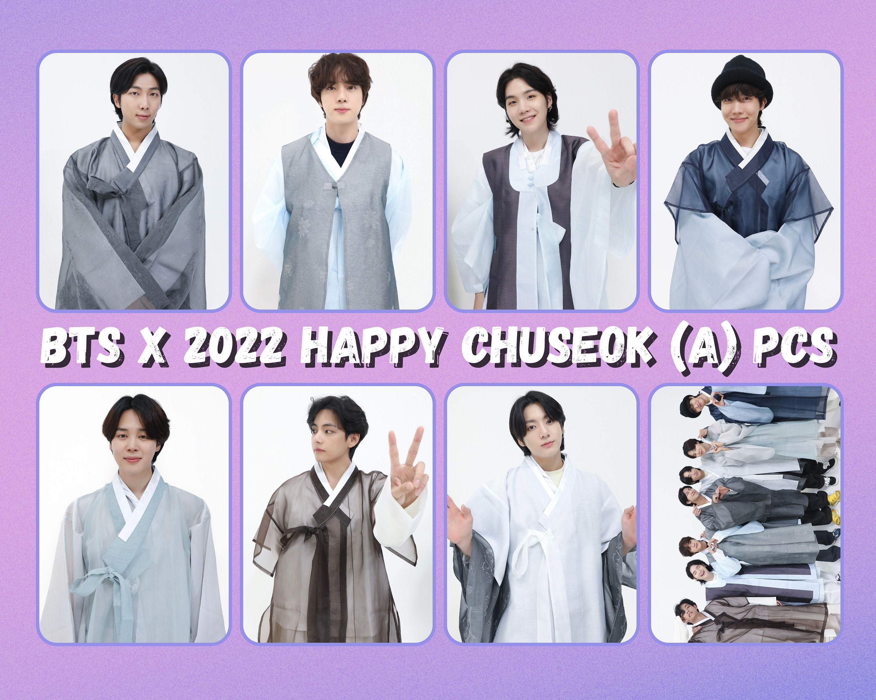BTS for Happy CHUSEOK Printable Label Sheet Clipart,journal,party Supplies,  Cake Topper,buttons, Stickers -  Israel