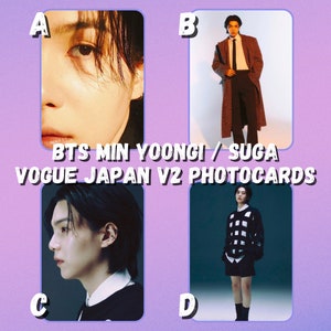 BTS Min Yoongi / SUGA x Vogue Japan V2 Photocards