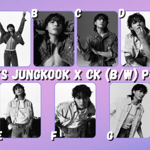 BTS Jungkook x CK (B/W) Photocards