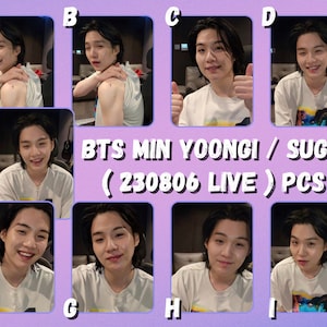 BTS Min Yoongi / SUGA ( 230806 LIVE ) Photocards