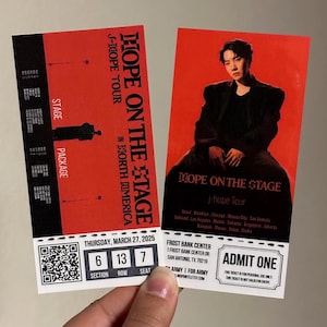 BTS J-Hope | Hope On The Stage World Tour - (Personalisierte) Memorabilie Konzertkarte