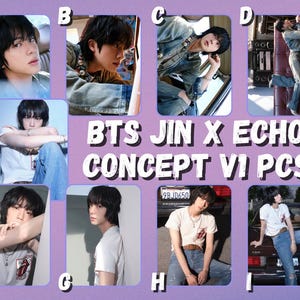 Cartões de fotos BTS Jin x Echo Concept V1