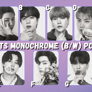 BTS MNCR (b/w) Photocards