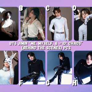 BTS Jimin “Me, Myself, & - ID: Chaos” (nos bastidores) Cartões fotográficos