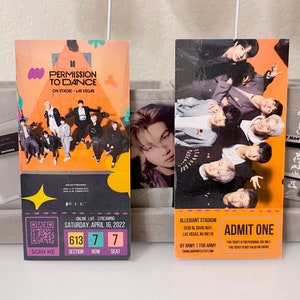 ONLINE Livestream - BTS x PTD / Permission to Dance On Stage Las Vegas Memorabilia Konzert-Karte (personalisiert)