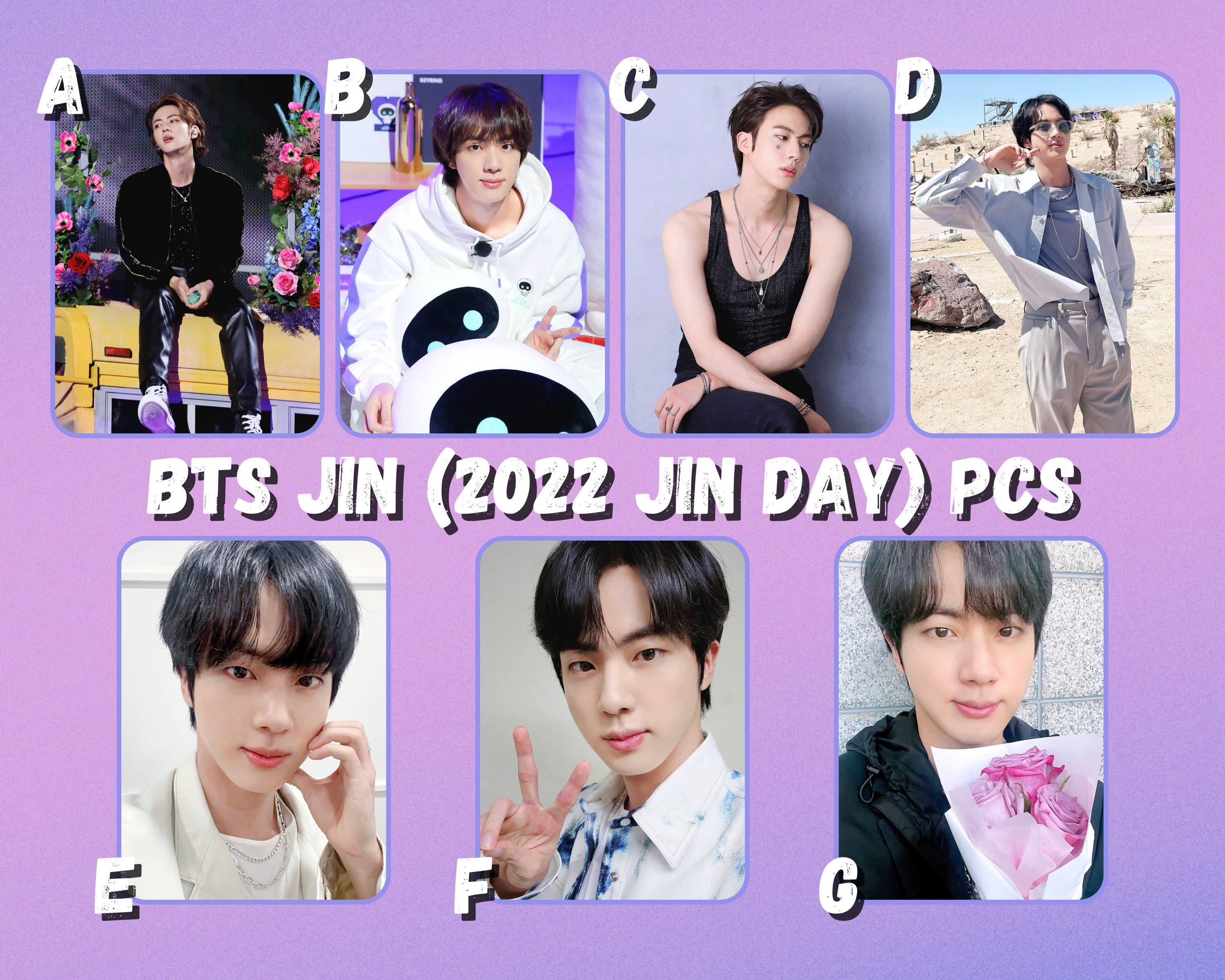 BTS JIN 4カットロングステッカー powerselect_a626