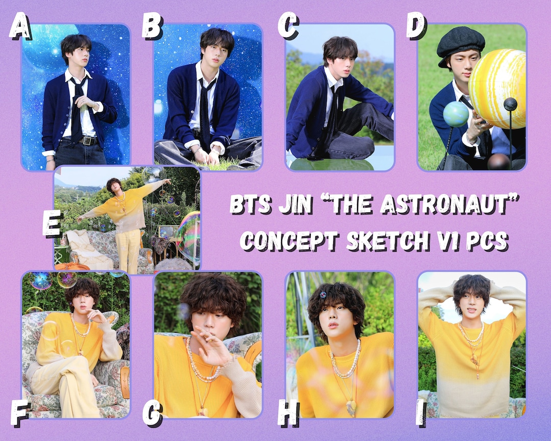 BTS Jin “the Astronaut” Concept Sketch V1 Photocards - Etsy