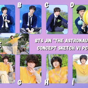 Cartões fotográficos V1 do esboço do conceito BTS Jin “The Astronaut”