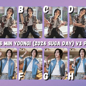 BTS Yoongi / Suga (2024 SUGA DAY) V3 Photocards