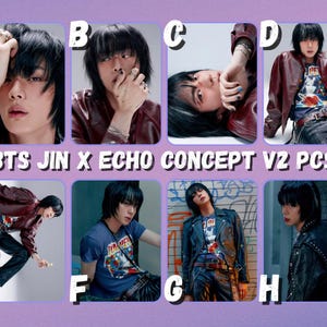 Cartões de fotos BTS Jin x Echo Concept V2