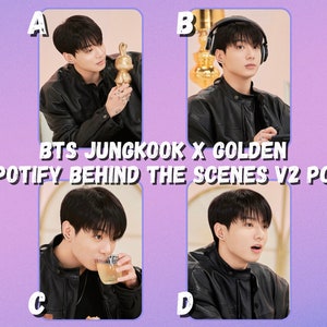 BTS Jungkook x Golden (Spotify behind the scenes) V2 Photocards