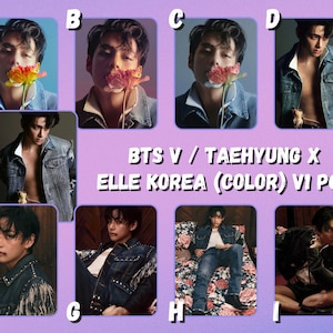 Cartões fotográficos BTS V / Taehyung x Elle Korea (coloridos) V1