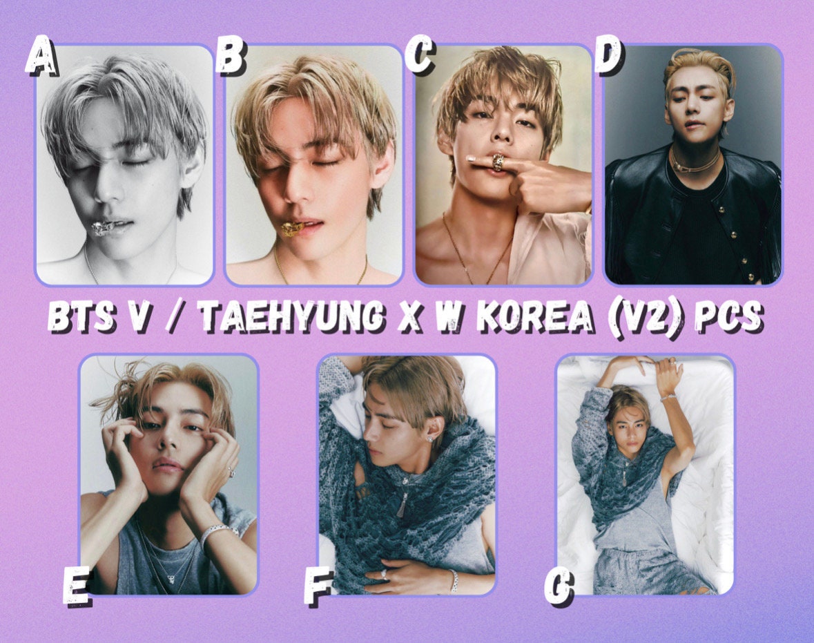 BTS V / テヒョン x W 韓国 V2 フォトカード - Etsy 日本