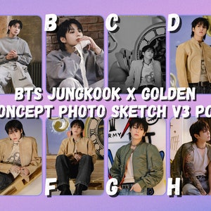 BTS Jungkook x Golden Concept Photo Sketch V3 Photocards