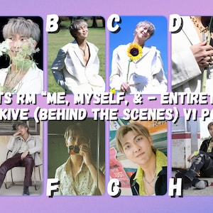 BTS RM “Me, Myself, & - Entirety” rkive (behind the scenes) V1 Photocards