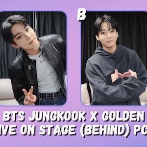Tarjetas fotográficas de BTS Jungkook x Golden Live On Stage (detrás)