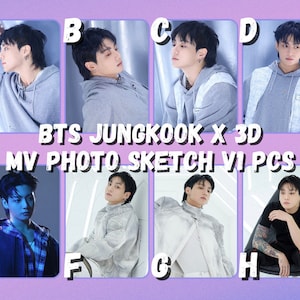 BTS Jungkook x 3D MV Photo Sketch V1 Photocards