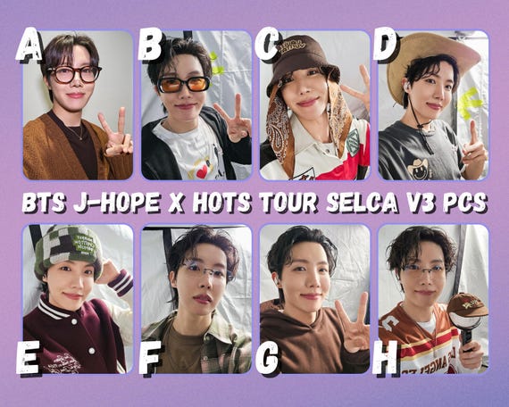 YOUTH リリースイベント　手渡しカード　ホビ　J-HOPE BTS BTS J-hope X HOTS Hope on the Stage Tour Selca V3 Photocards - Etsy