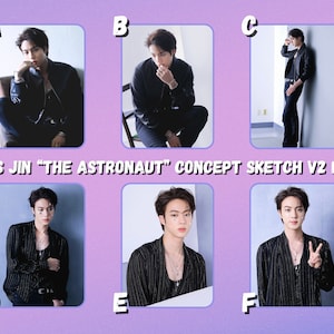 BTS Jin « L'astronaute » Esquisse conceptuelle V2 Cartes photo