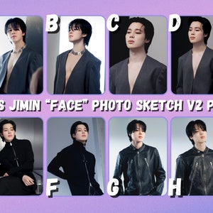 BTS Jimin “FACE” Photo Sketch V2 Photocards