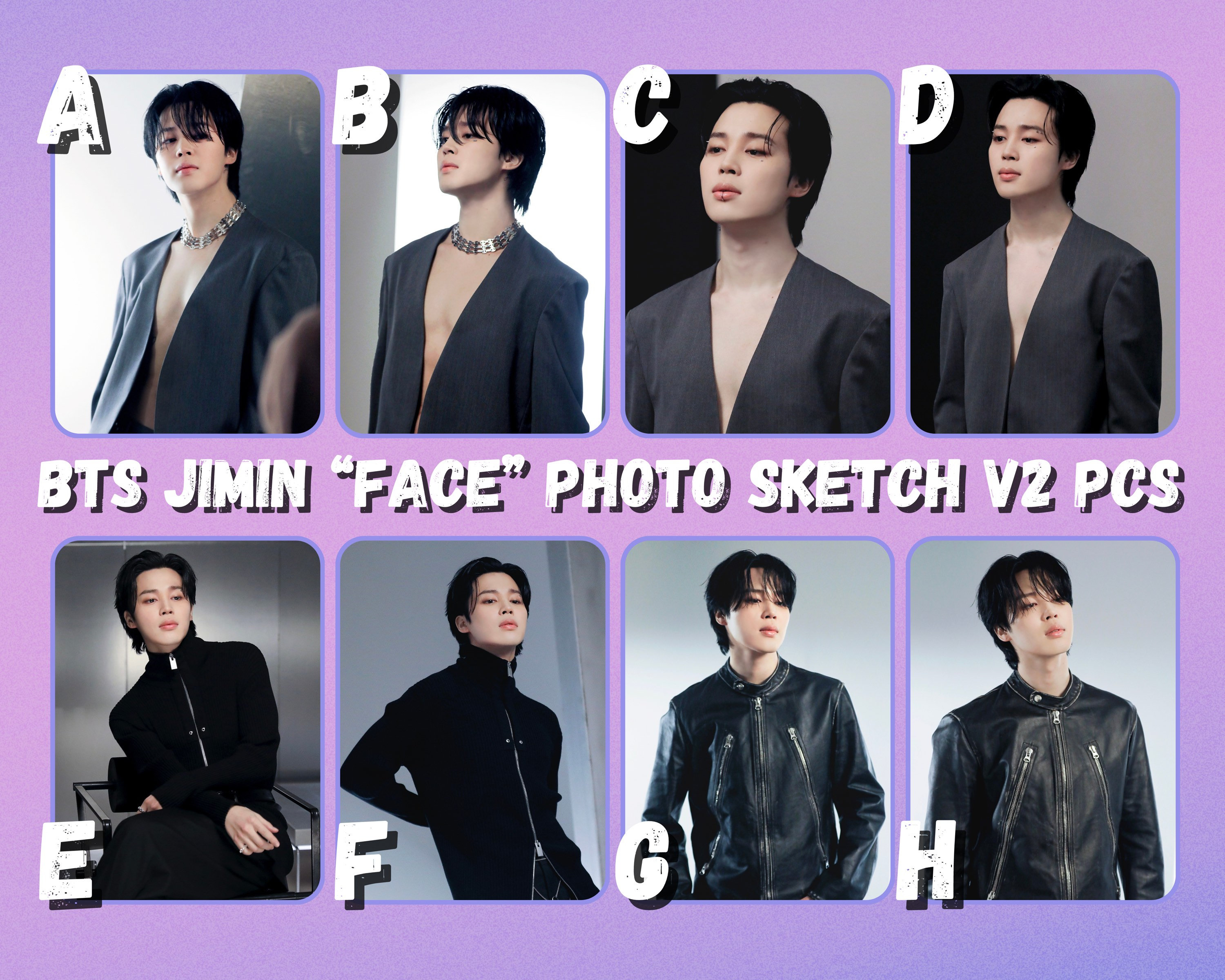 BTS Jimin “FACE” Photo Sketch V2 Photocards - Etsy