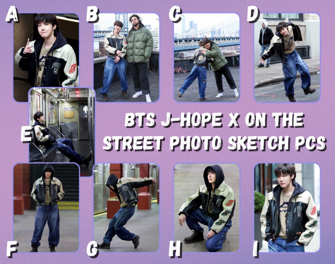 BTS J-hope X on the Street Photo Sketch Photocards - Etsy
