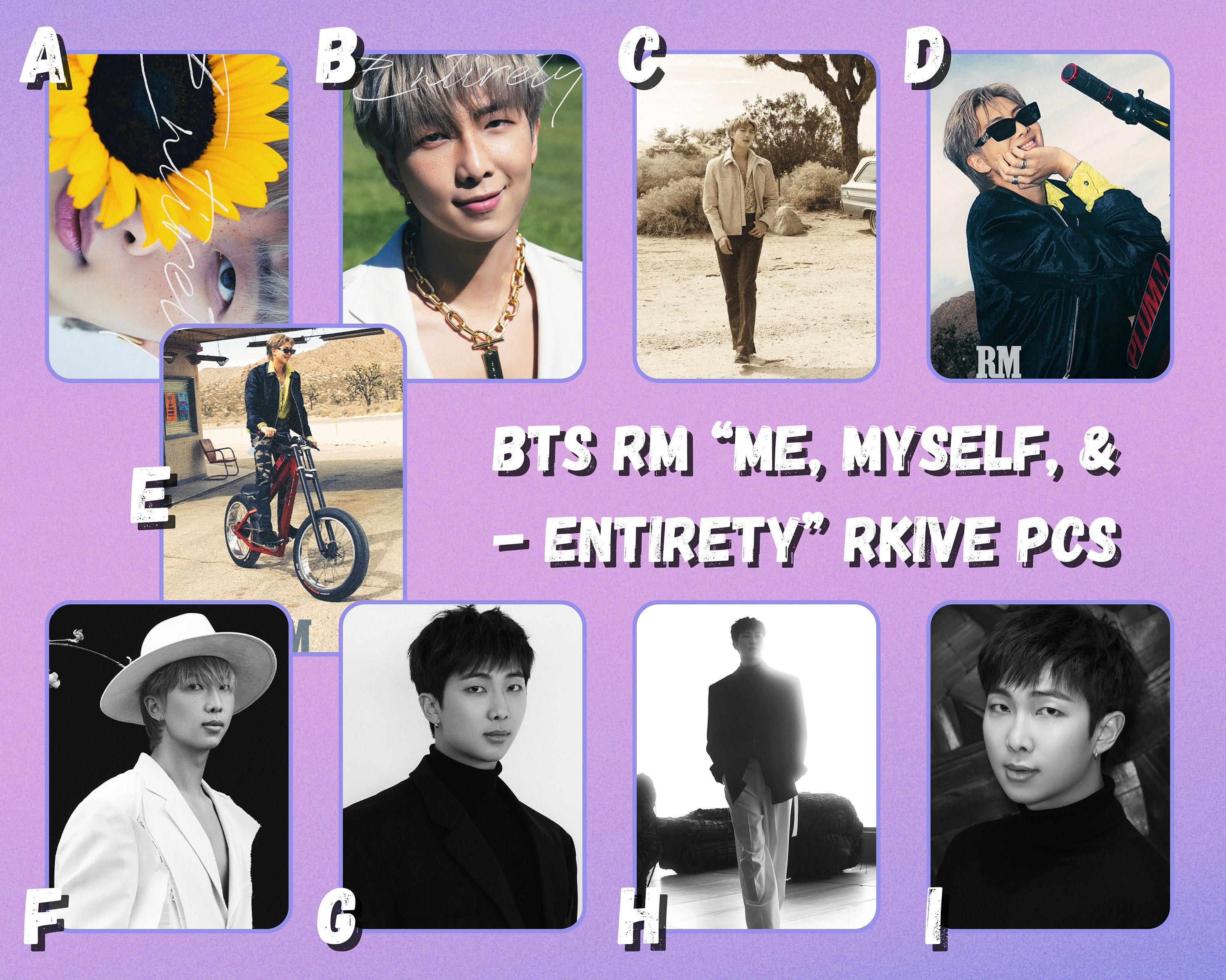 BTS RM “Me, Myself, & - Entirety” rkive Photocards