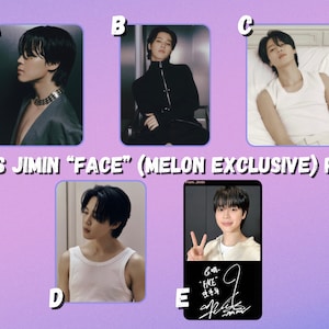 "BTS Jimin ""FACE"" (Melon exclusive) Fotokarte."