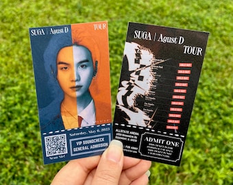 V1 - BTS Min Yoongi x SUGA | August D x D-DAY World Tour - Memorabilia Konzertticket & Armband Bundle