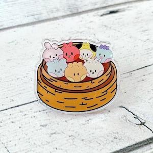 BTS x Bangtan Buns Teeny Tiny Acrylic Pin