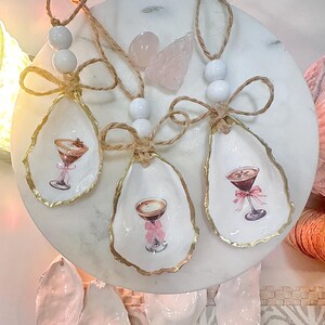 Hand Made Oyster Shell Martini Ornament