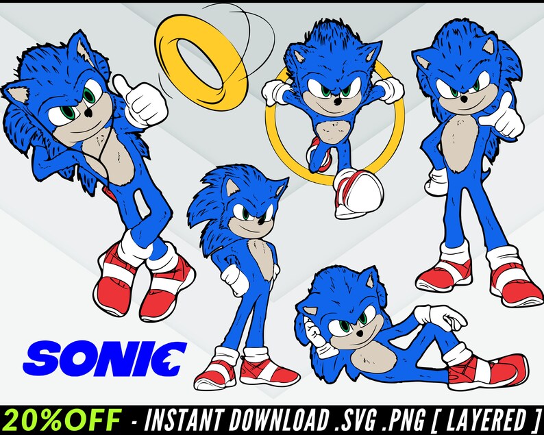 Download The Best Sonic SVG files Sonic the hedgehog SVG Sonic | Etsy
