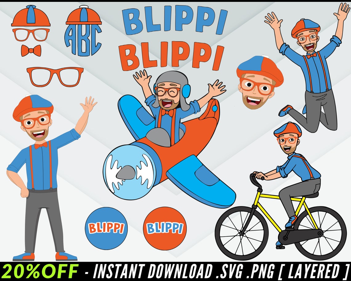 Download The Best Blippi SVG Files Blippi SVG Blippi PNG | Etsy