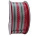 1.5x10yd Slash/ticking Stripe Ribbon, White/red/green, RGB122527, Bow ...