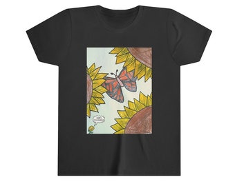 Kids Sunflower Shirt, Back to School T-Shirt, Kids Fall Tee, Youth T-Shirt, Kids Apparel, Kids Summer Tee, Youth Tee, Youth Short Sleeve Tee