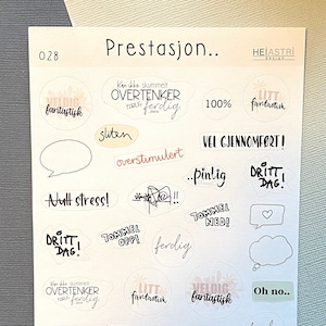 Pegatinas noruegas para la ansiedad escénica