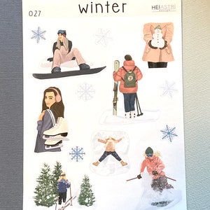 Vinilos invierno nieve esqui nordico
