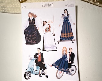 bunad stickers norsk tradisjon 17.mai norway tradition