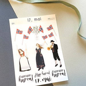 17 mai stickers norsk klistremerke bunad