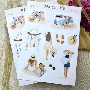 Hipster estivo con adesivi per la vita da spiaggia