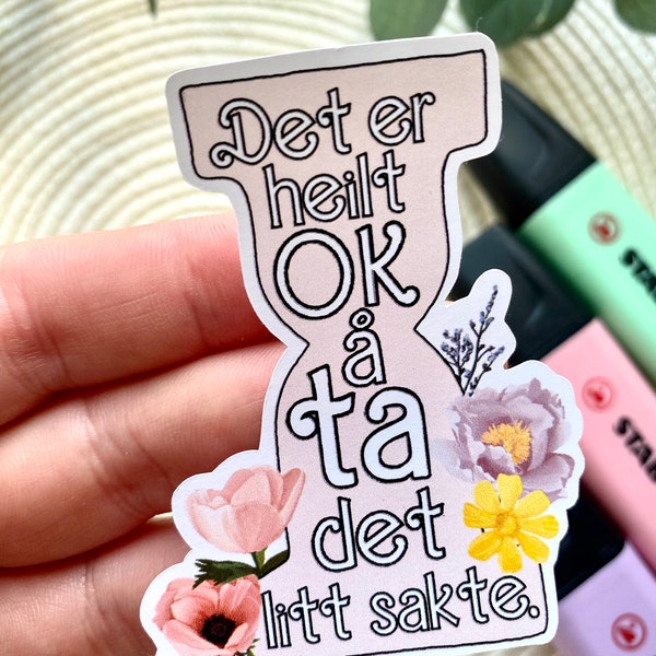 Norsk quote sitat mental health stickers