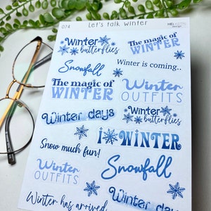 adesivos de inverno neve nórdico bujo planejador decoração
