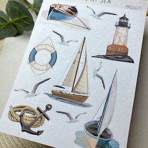 autocollants pour bateaux voilier journal de planification des phares de la vie de la côte maritime