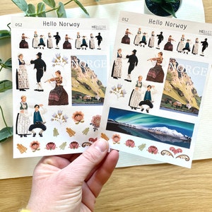 Norsk tradisjon bunad klistremerke stickers planner