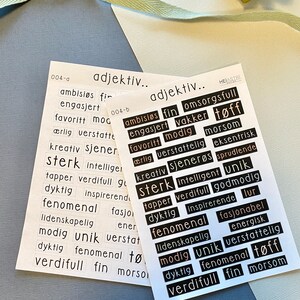 Pegatinas de positividad del adjetivo noruego